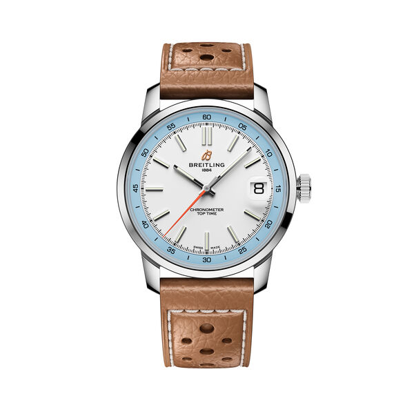 Top Time 38 mm automatique en acier inoxydable